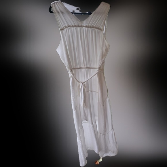 NWT Vera Wang White Tiered Tank Dress Midi White Size Size XXL - Picture 7 of 13